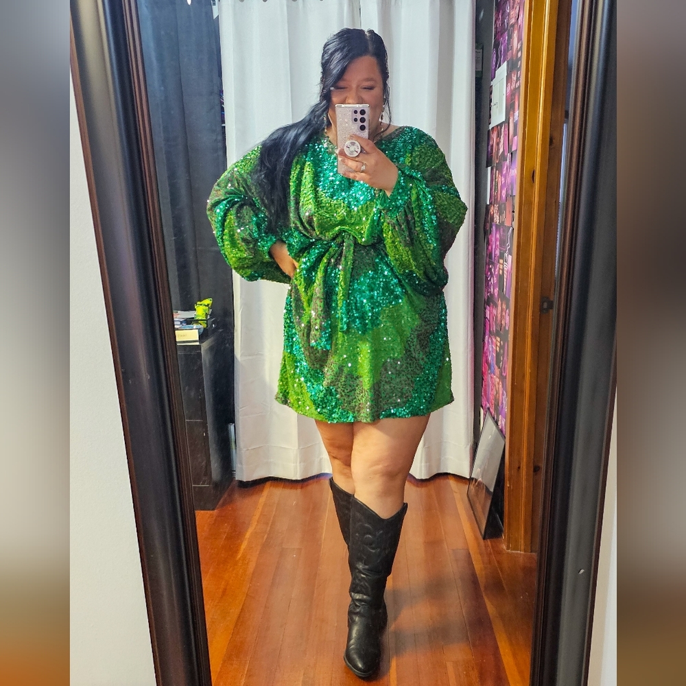 Green Sequin Dress